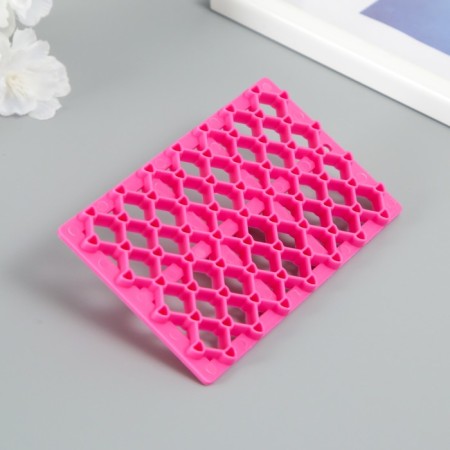 Plastic stamp "Rhombus with heart" 12.8x7.5 cm-1