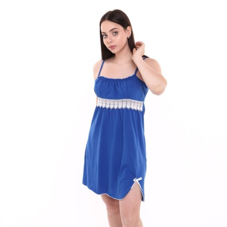 Night shirt female, blue color, size 48