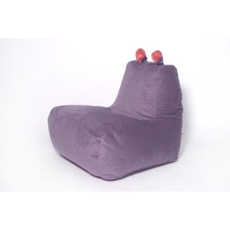 Hippopotamus-bag, size 80x80 cm, plum color/coral velor