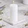 Square Square from gypsum, 10x1.5cm, white mother of pearl