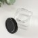 Bank for candles glass with a cover "Four faces" Transparent 80 ml 5.5x5x5.5 cm