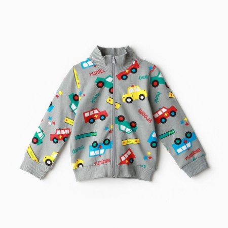 Sweatshirt for a boy, gray color, height 104 cm
