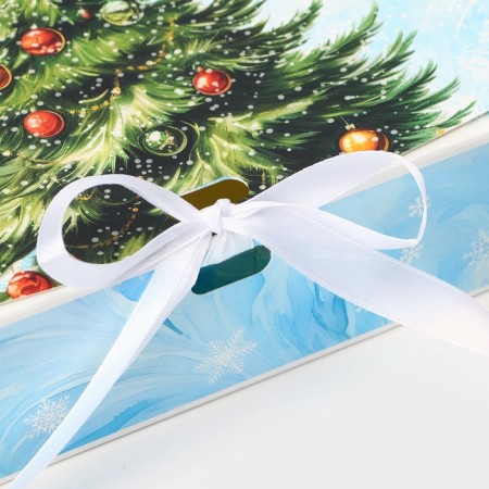 New Year. Gift New Year's folding, packaging, Snow Christmas tree, 20 × 18 × 5 cm.-2