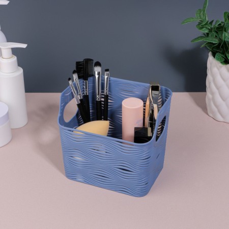 Organizer for storage "WAVE", with handles, 1 section, 13 × 9 × 11.5 cm, color mix-3