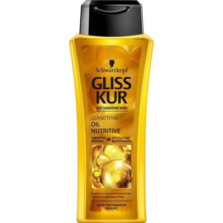 Gliss Kur Oil Nutritive hair shampoo, for long split hair, 250 ml-3