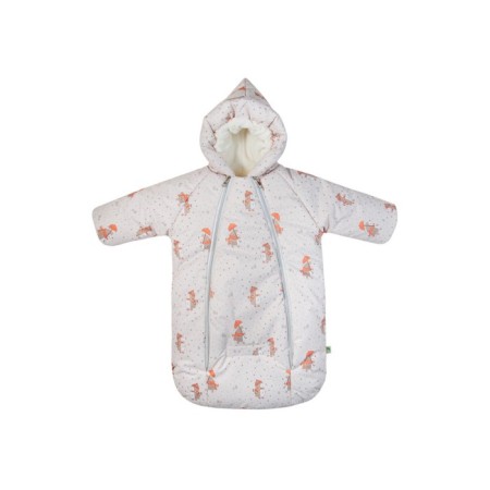 Baby winter envelope, height 56-68 cm, beige color
