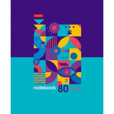 A notebook of 80 sheets in the Graphic Patterns cage, covered cardboard, an offset block 65g/m2, mix-3