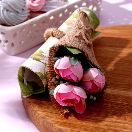 Set for decoration: Topper "Happy Birthday" 1 pc, a ring for napkins 1 pc, mix-11