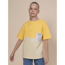 T -shirt for girls, height 122 cm, yellow color