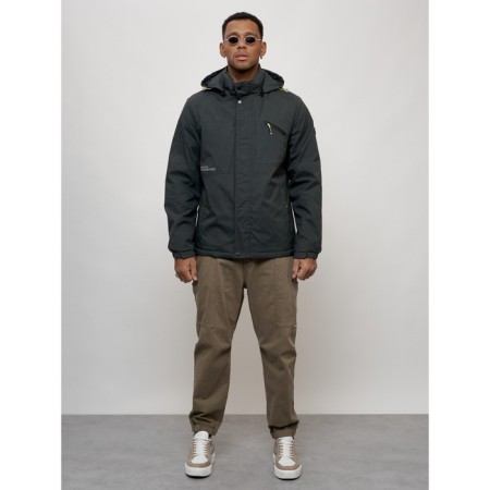 Sports male jacket, size 52, dark gray color-6