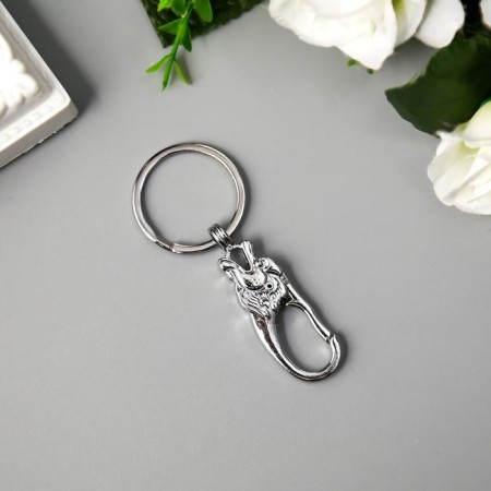Metal keychain "Carabine bird" 7x2.7x2.7 cm