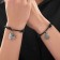 Bracelets "Demetrons" heart, black color, l = 12.5 cm