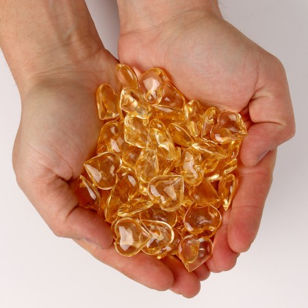 Plastic sores are decorative, set of 100 pcs., Size 1 pc. - 2 × 2 cm, gold color-8