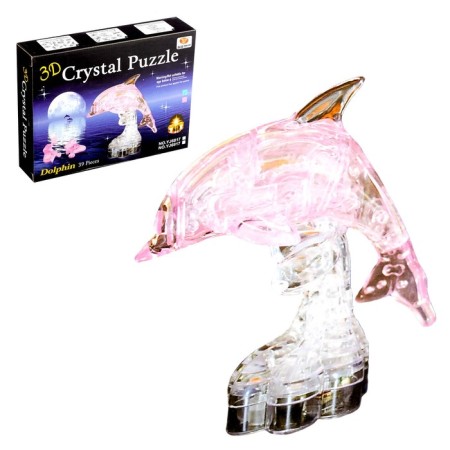 Puzzle 3D crystalline "Dolphin", 39 details, mix