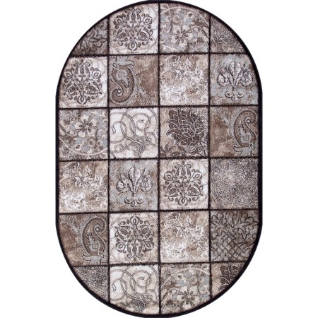 Oval Merinos Valencia Deluxe carpet, size 100x200 cm, color Brown
