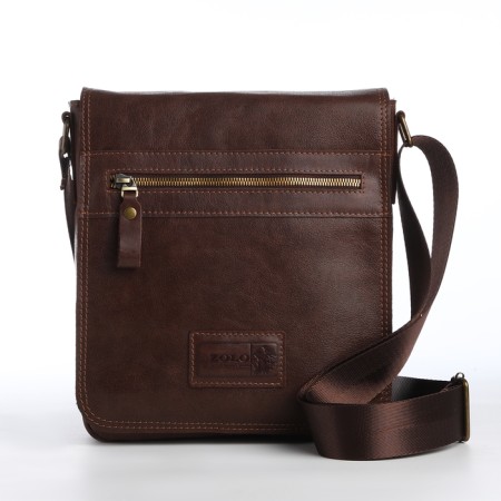 Male bag, xl zolo, brown color
