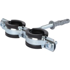 Хомут сантехнический STOUT SAC-0020-200034, 3/4", 25-29 мм, шпилька шуруп+дюбель пластик