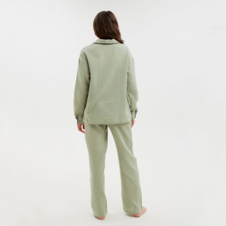 Female pajamas (shirt and trousers) KAFTAN "BASIC" size 44-46, green color-2