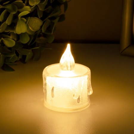 Nightmare "Frosty candle" LED 3000k from AG13 batteries 3.5x3.5x5cm-2