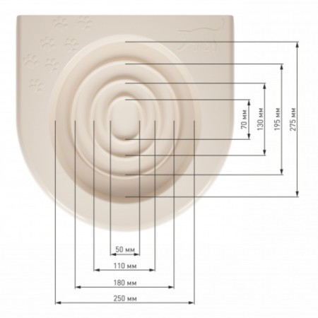 Toilet for teaching cats to a toilet 39.2 x 38.7 x 3 cm, brown-6