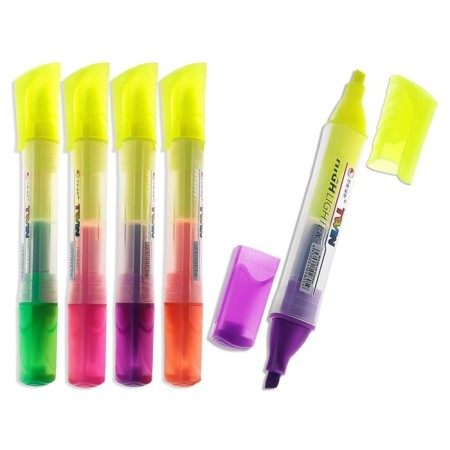 Set 4 pcs (3+1 repeating color) marker texture of the tip mowed 5mm body Triangular two -color