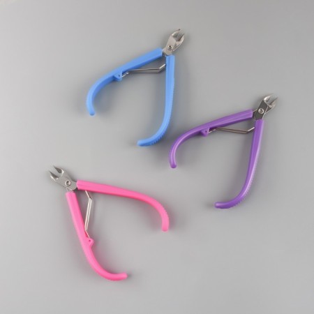 Manicure nippers for cuticle, 10 cm, blade length - 8 mm, pink color-2