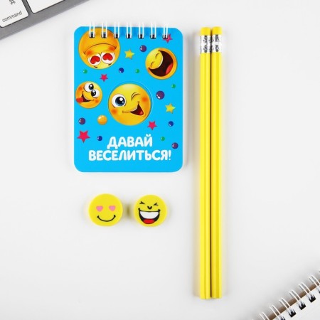 Chancellery "Congratulations", pencils 2 pcs, eraser 2 pcs, notebook-1
