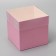 Box for flowers with PVC lid, 12 x 12 x 12 cm, pink