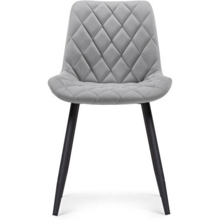 Stol on a metal frame Baoine used metal/velor, black/gray 50x55x83 cm-1