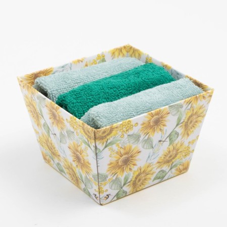 A set of decorative terry napkins Ethel Sunflower 30x30 cm-3 pushas, ​​cotton, 340 g/m2-5
