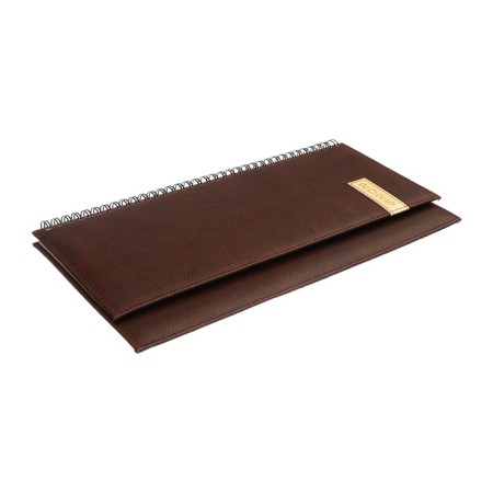 Dated planning 2025, 310 x 145mm 64 sheets, Devente. Vertical, solid cover, leatherette with foam rubber, embossing, block 70, brown-2