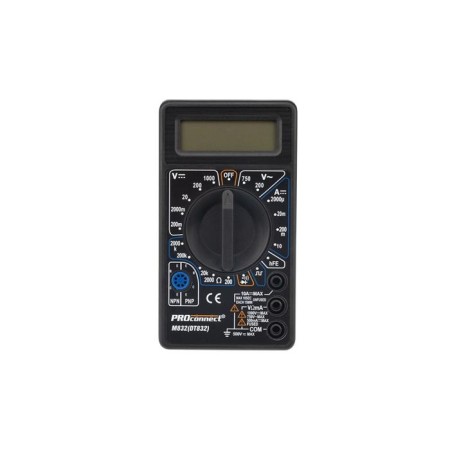 Multimeter Proconnect M832 13-3012, 1x9 B, diode test, "B (call" mode