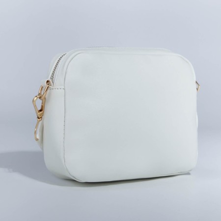 Bag Cross-Bodi with a zipper, white color-1