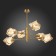 Ceiling Ceiling ST LUCE. SL1175.302.06. Portici. 6x40 watts, E14, 83.5x83.5x56 cm, brass color