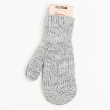 Double children's mittens, gray color, size 12 (3-6 years)-3