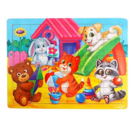 Great puzzle “Funny animals”, 30 elements, size size: 6 × 5 cm-1