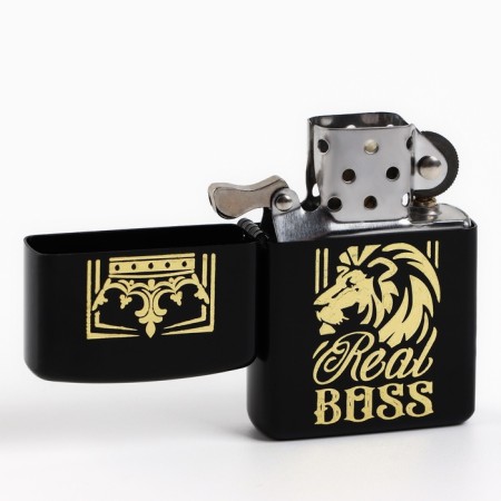 Boss lighter "Real Boss", 5.5 x 3.5 cm.-3