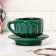 Tea couple Rishtan ceramics, 200 ml, green