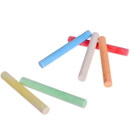 School chalk, color, set 12 pieces, round, in a cardboard box-3