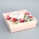 The box is folding, the lid is “for the best”, 20 x 20 x 6 cm without a window