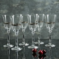 A set of glasses for the wine 