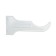 Bracket for the radiator is right, polymer, white color