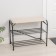 Seat shoe stand, 3 tiers, 65 × 32 × 48.5 cm, suede, black color