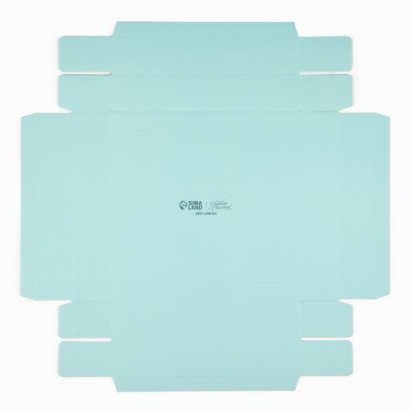 Box Gift folding carrion for colors, packaging, "turquoise", 20 x 20 x 4 cm-5