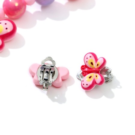 Set of children's “chosen” 4 subjects: clips, beads, bracelet, ring, butterfly, colored-3
