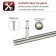 Realing handle, d = 10 mm, m/o 128 mm, color Satin nickel