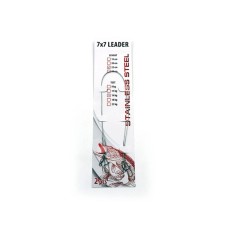 The leash of the steel Namazu Leader 7x7, D-0.24 mm, L-15 cm, T-9 kg, unit 2 pcs.