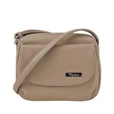 Female bag, artificial leather, beige 21x7x20 cm
