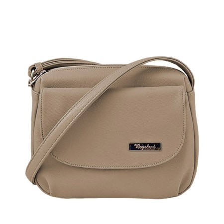 Female bag, artificial leather, beige 21x7x20 cm