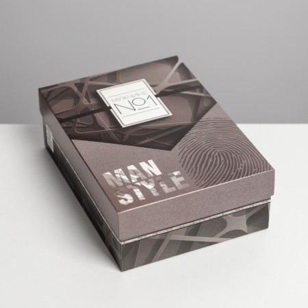 Gift folding box, packaging, "No. 1", 21 x 15 x 7 cm-1